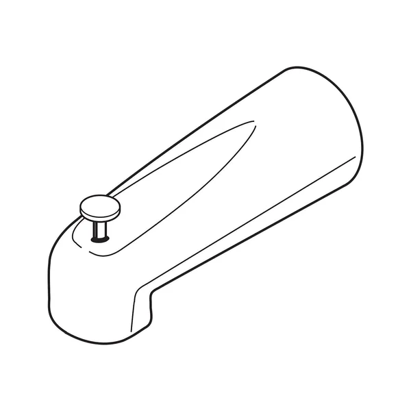 Delta RP36497PB Polished Brass Tub Spout - Pull-Up Long Diverter
