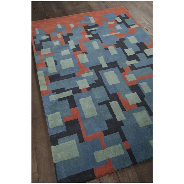 Chandra Stella STE-52249 5&0x22 x 7&6x22 Blue Area Rug