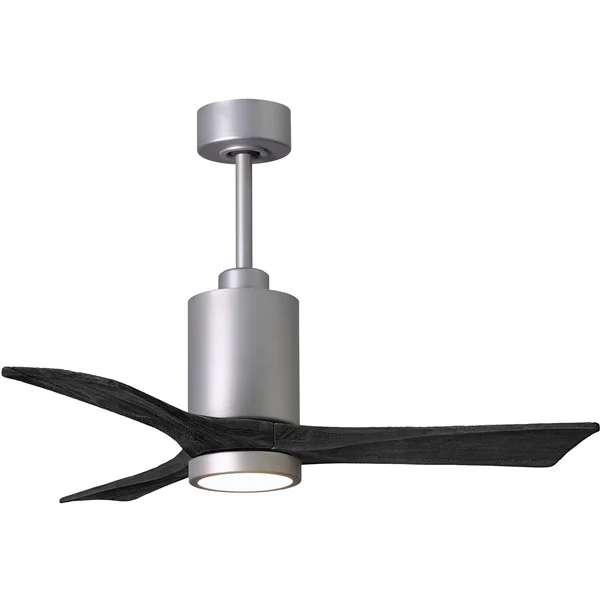 Patricia Ceiling Fan by Matthews Fan Company - Gloss White, PA3-WH-BK-60
