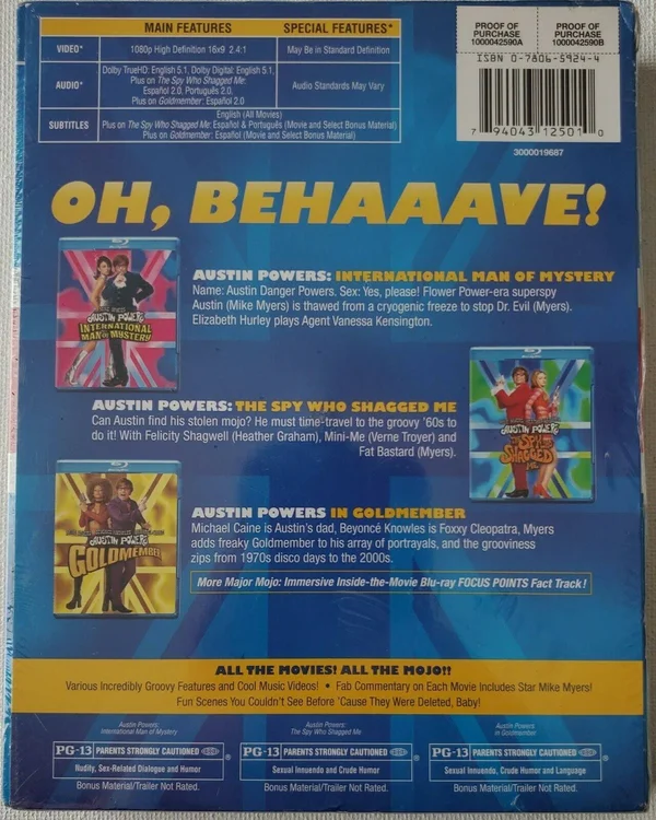 Austin Powers Collection, Special Edition, 3-Discs [Blu-ray]