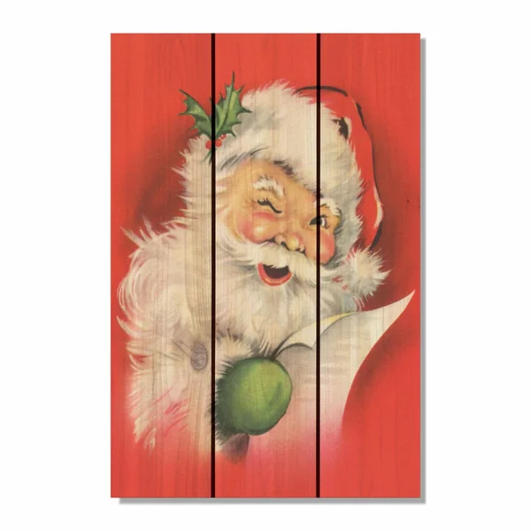Gizaun Art Red Santa Indoor - Outdoor Wall Art