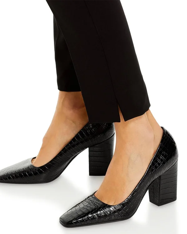 Theory Women's Ibbey Admiral Crepe Straight Pants - Black - Size 8