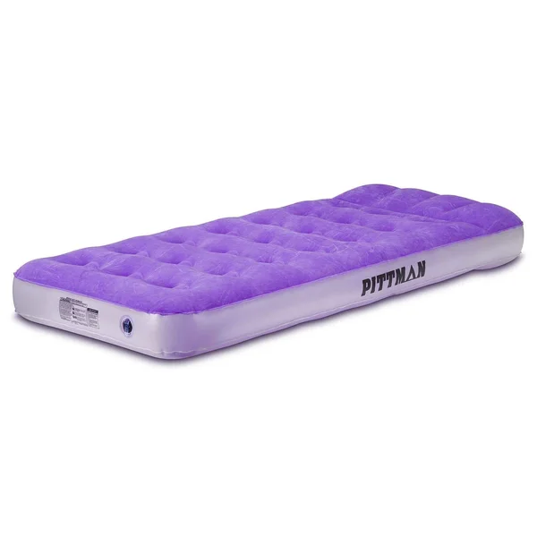 Airbedz Pittman PPIPPLKIDMAT Kid's Twin Air Mattress Purple w/ Battery Air Pump