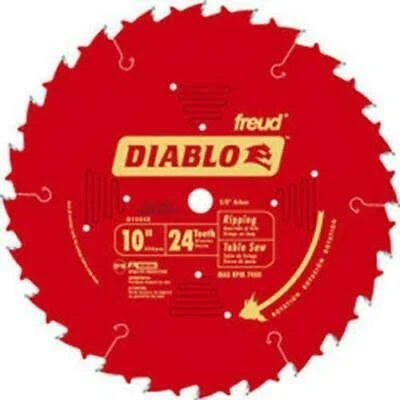 Freud D1024X Carbide Tip Ripsaw Blade for Cutting Wood - 10 inch, Size: 5