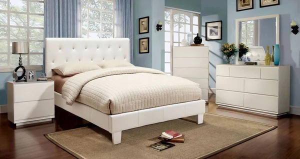 Furniture of America Velen White Twin Bed