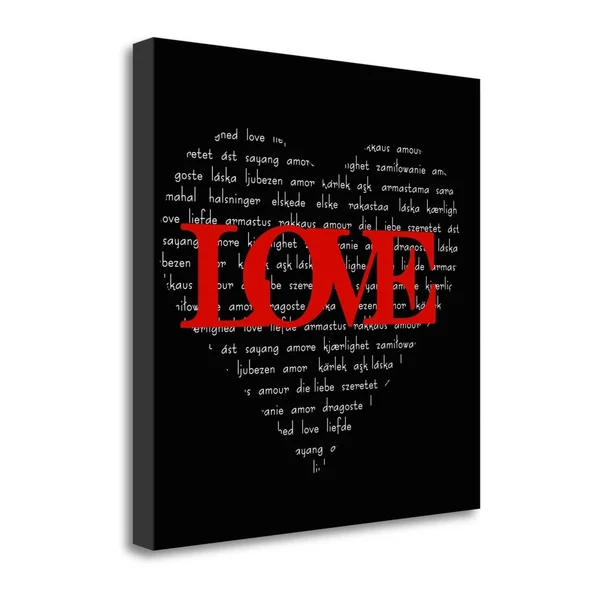 Tangletown Fine Art 'Love Heart' by Anna Quach Textual Art on Wrapped Canvas