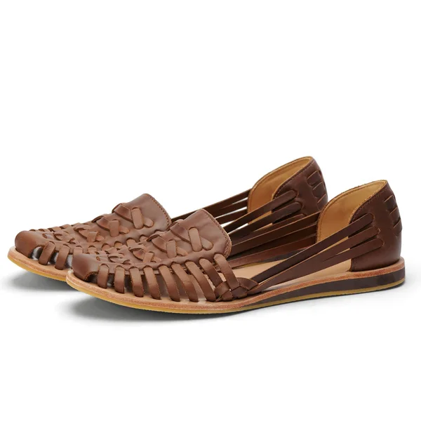 Nisolo Huarache Flat, Size 7.5 in Brown at Nordstrom