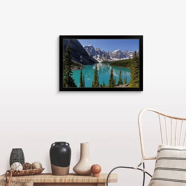 Moraine, Lake, Banff Nationalpark, Alberta, Canada, Black Framed Wall Art, 30x20, Great Big Canvas