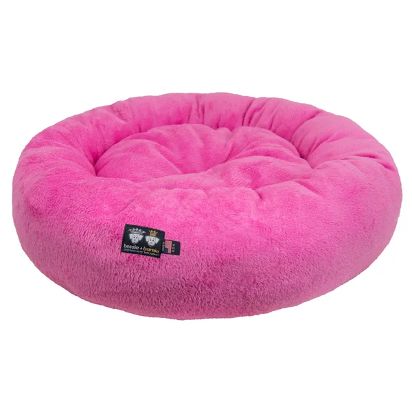 Bessie and Barnie Ultra Plush Deluxe Comfort Pet Dog & Cat Pink Snuggle Bed - Size: Small - 23 inch