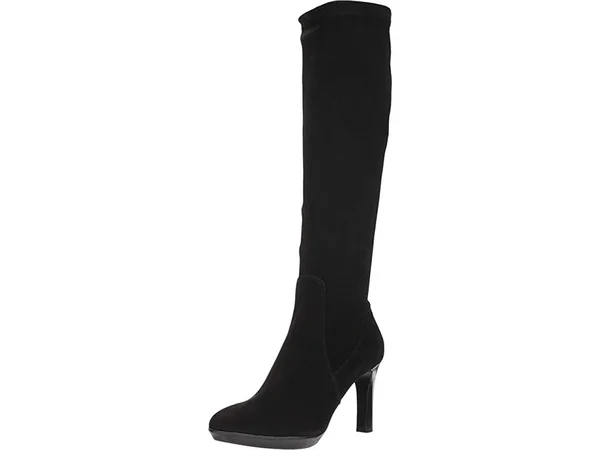 Aquatalia Women's Rhumba Knee-High Suede Boots - Black - Size 10.5