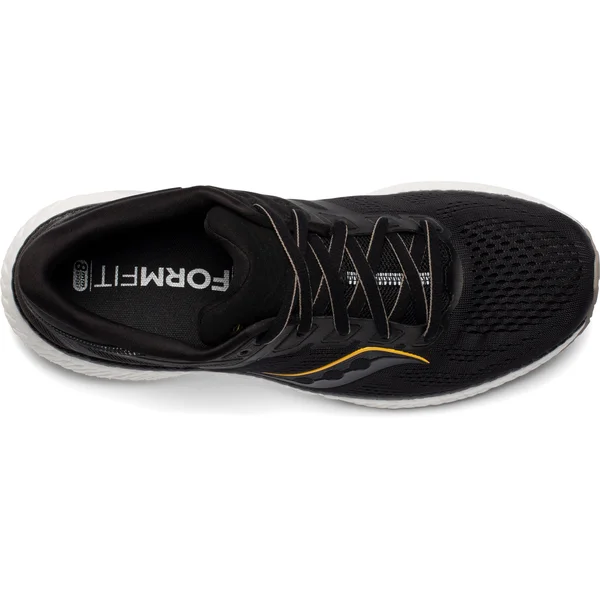 Saucony Men's Hurricane 23 Black - Vizigold, 11, 2E