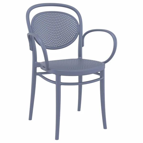 Compamia Marcel XL Resin Outdoor Arm Chair Dark Gray