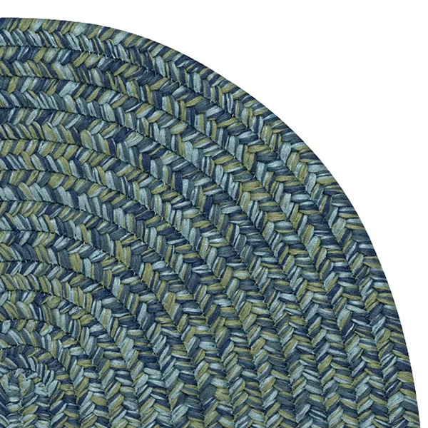 Colonial Mills Carrington Tweed Deep Blue Rug - 4 ft x 7 ft Oval