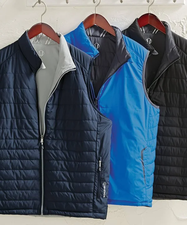 Sunice Men's Michael Reversible Vest Size SM - Charcoal Camo/Black