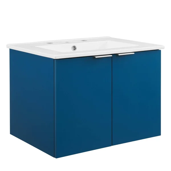 Modway Maybelle 24x22 Wall-Mount Bathroom Vanity EEI-5379 - Navy White