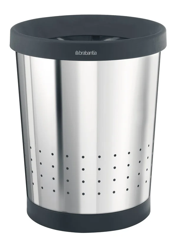 Brabantia Conical Waste Paper Bin with Holes, 11 L - Matt Steel