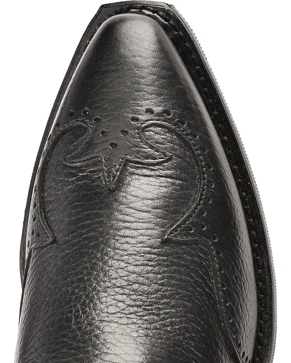 Abilene Men's Western Wingtip Zipper Boot - 6445s, Size: 11.5, Black