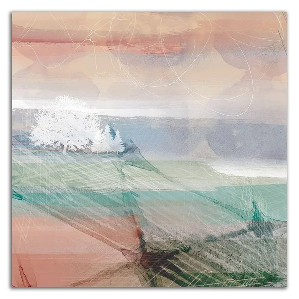 Tangletown Fine Art 16x22 x 16x22 Crimson Sunset NO. 1 by Louis Duncan-He Print on Canvas