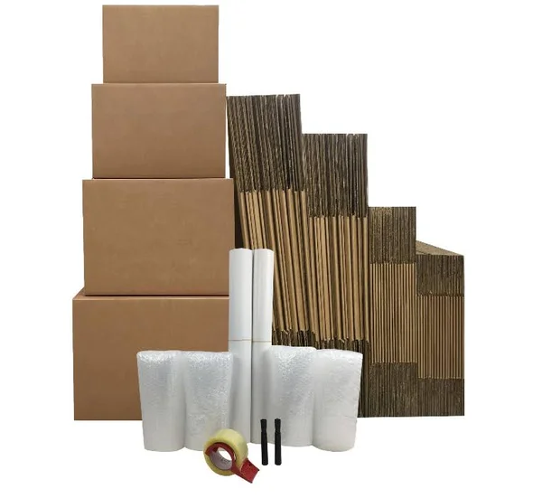 Uboxes 4 Room Basic Kit 55 Moving Boxes & Packing Materials