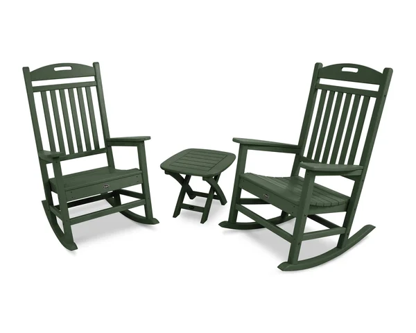 Trex Outdoor Furniture Yacht Club 3-Piece Rocker Set - Rainforest Canopy