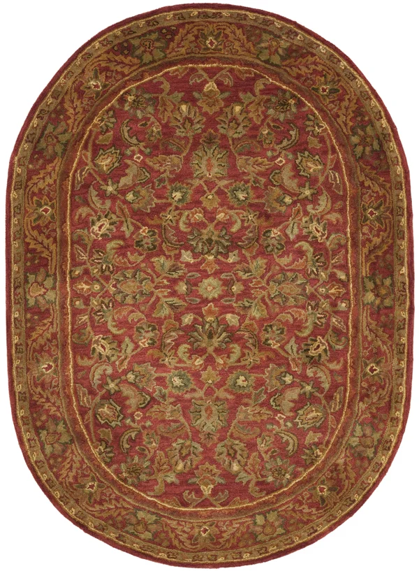 4&6x22 x 6&6x22 Oval Area Rug, Red, Safavieh