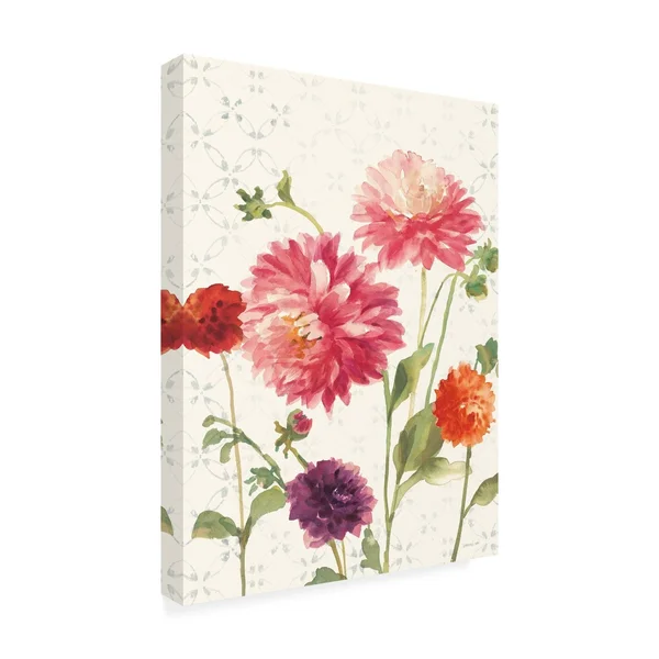 Trademark Fine Art Wap10877-C3547Gg Danhui Nai 'Watercolor Floral VI'