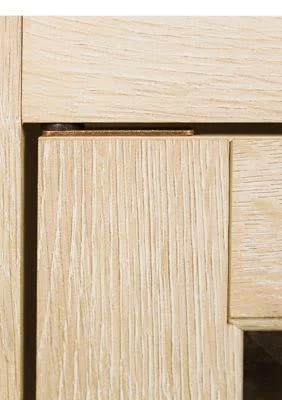 Bridgeport Designs White Oak 44 inch Modern Farmhouse Corner TV Stand