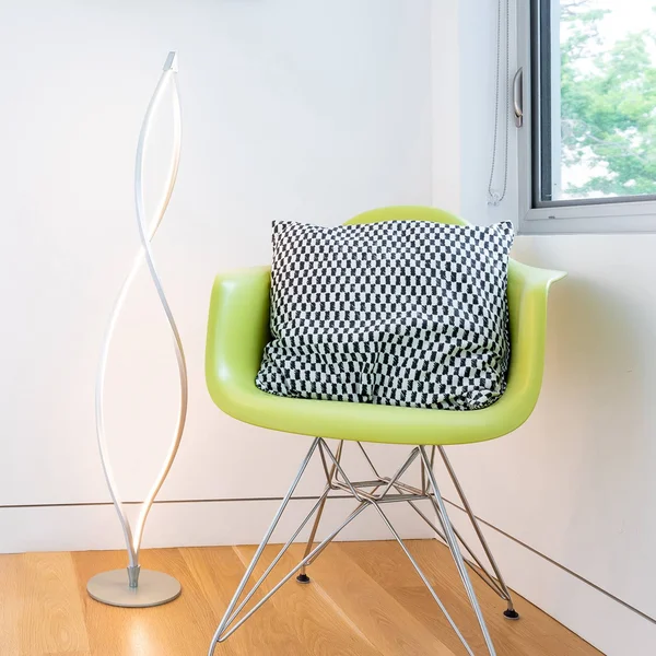 Brightech Twist LED Spiral Decorative Standing Floor Lamp with Dimmer - Silver