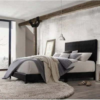 Vesper Low Profile Standard Bed Andover Mills Color: Black - Size: Queen