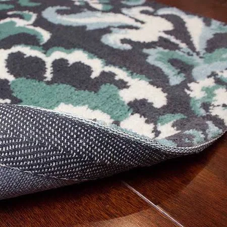 Laura Ashley Penelope Plush Knit Microfiber 4& x 6& Accent Rug, Duck Egg Blue