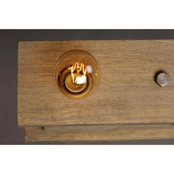 Maxim Lighting 25247WWDAB Plank 8-Light Pendant - Weathered Wood & Antique Brass