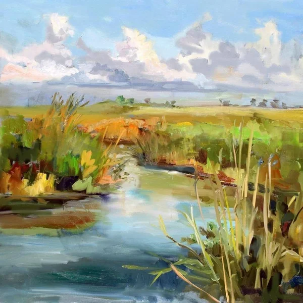 Easy Art Prints Carol Hallock's 'Afternoon Skies' Premium Canvas Art - 30 x 30 - Classic Black Frame