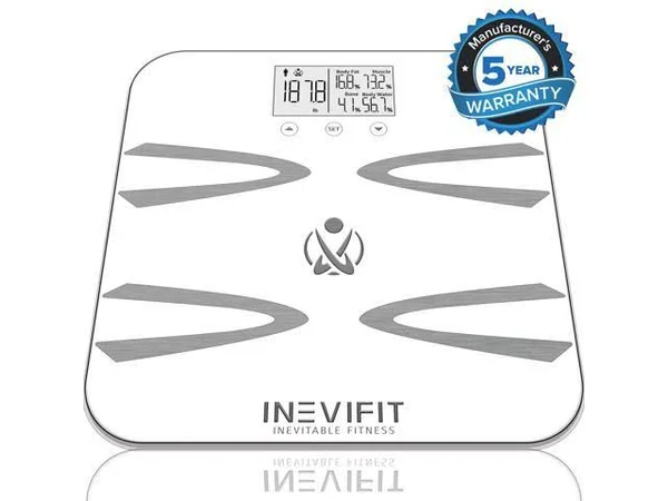 INEVIFIT Body-analyzer Scale, Highly Accurate Digital Bathroom Body Composition Analyzer, Measures Weight, Body Fat, Water, Musc