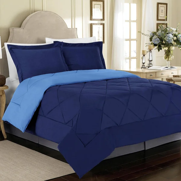 Ultra Soft Reversible Comforter Set Twin Navy/Regatta