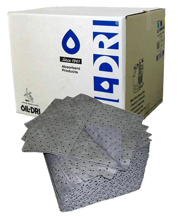 Oil-Dri L91003 Absorbent Pad, universal, gray, pk200