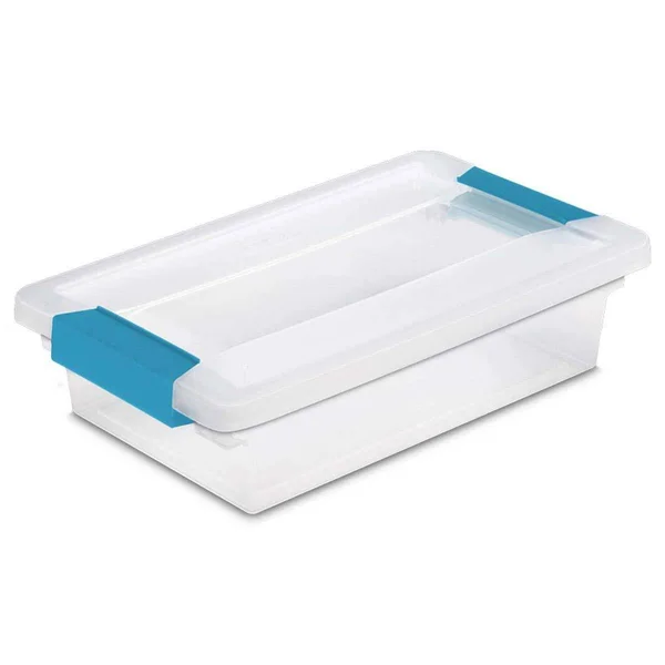 Sterilite Small Clear Storage Tote Container with Lid - 12 pack