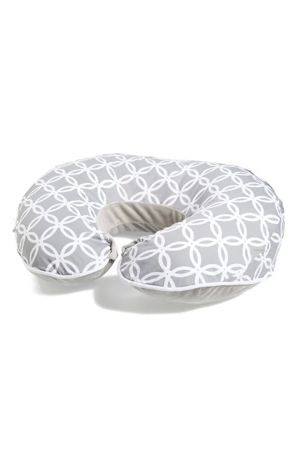 Boppy Luxe Nursing Pillow and Positioner, Ring Toss Gray