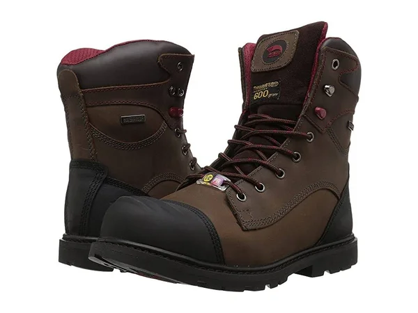 Men's Avenger A7573 8 inch Insulated WP Carbon Toe PR EH Work Boot, Size: 17, Brown