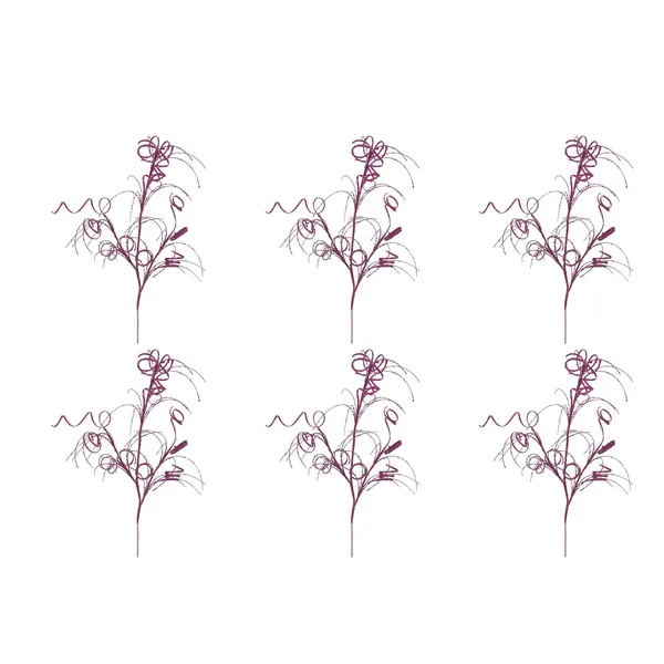 Vickerman 35x22 Cerise Glitter Curly Spray 6/Bag