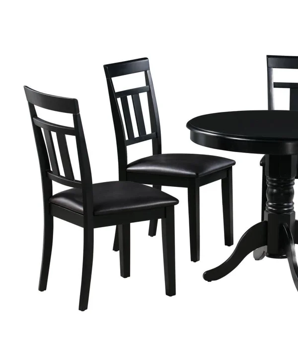 Mu0026D Furniture Westwood Contemporary Faux Leather Upholstered Side Chair (Wood Frame) Rubber in Black - WWC-BLK-LC