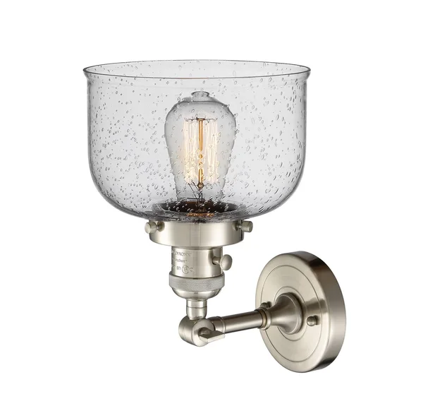 Innovations Lighting Large Bell 1 Light Sconce 203Sw SN G74 (Brushed Satin Nickel)