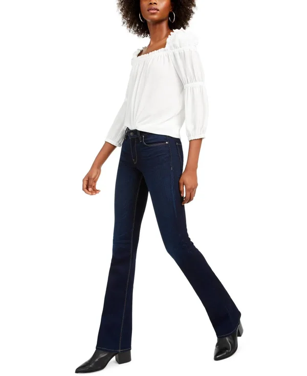 Hudson Jeans Nico Mid-Rise Bootcut Jeans - 27 - Requiem