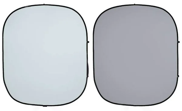 Savage 5x6& Collapsible Disc Reversible Background Kit Dark Light Gray