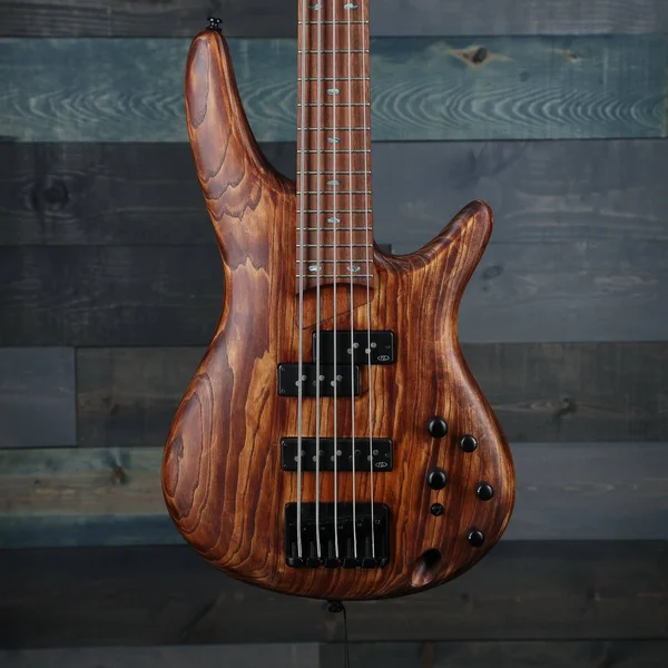 Ibanez SR655 5-String Electric Bass Guitar, Antique Brown Stained