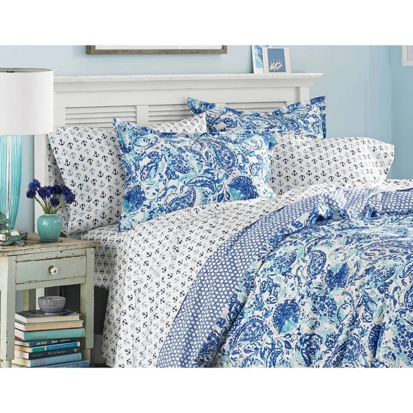 Poppy & Fritz Brooke Duvet Cover Set - Twin, Blue