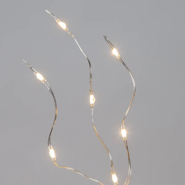 4ft Electric Silver Tree with Warm White Mirco LED Lights