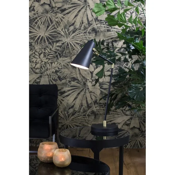 Light & Living Desk Lamp 76, 5x18x89, 5 cm Borre Matted Black/Shiny Desk Lamp