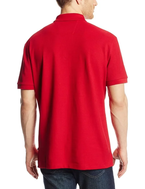 Nautica Men's Short-Sleeve Solid Deck Polo Shirt Red - Small