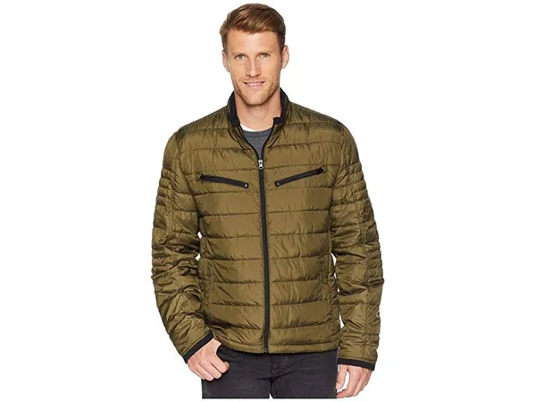 Marc New York Men's Grymes Packable Racer Jacket - Olive Green