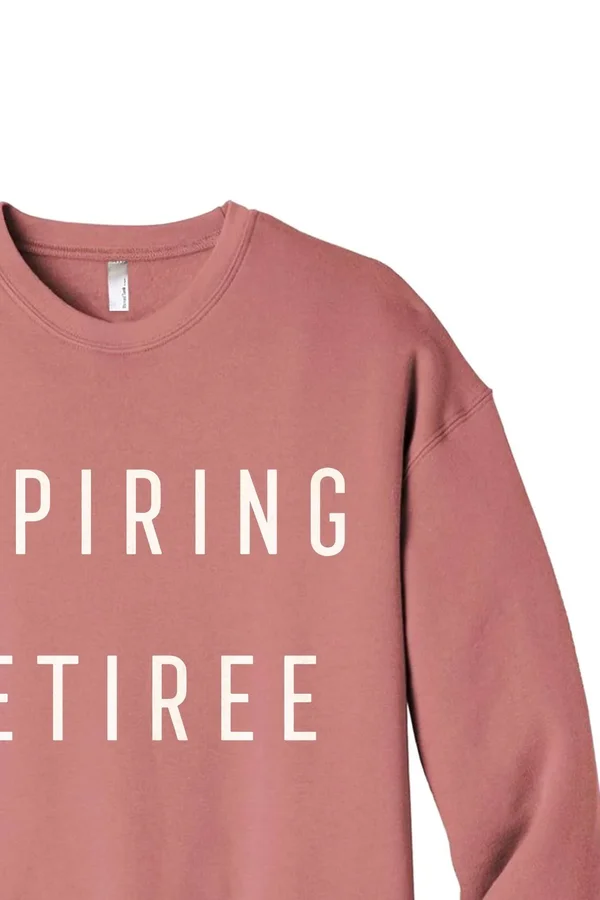 Aspiring Retiree Women's Cozy Fleece Longsleeves Sweater Heather Grey Unisex, Rouge, 2XL